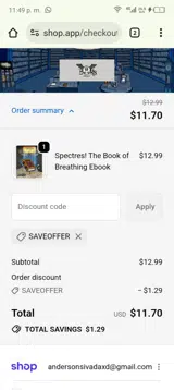 saveoffer coupon verification screenshot