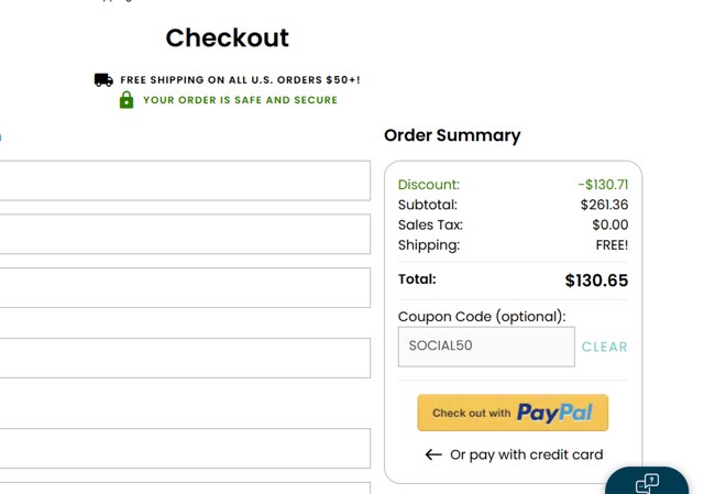 Nucific checkout page showing Nucific coupon code box | Screenshot taken by SimplyCodes community member on Jul 28, 2025