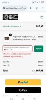 BLAST10 coupon verification screenshot