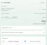 GIFT25 coupon verification screenshot