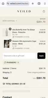 Pharmdro coupon verification screenshot