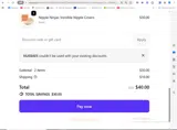 NUEBAE5 coupon verification screenshot