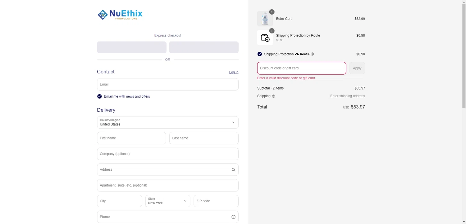 Nuethix discount code screenshot showing code SIMPLYCODES applied at Nuethix checkout page. Uploaded by SimplyCodes community member SilverChaser3269 on Jun 7, 2025