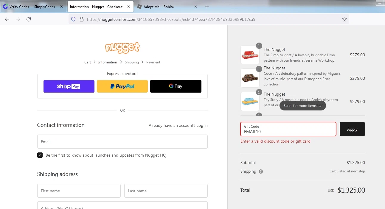 Nugget Comfort Promo Codes 5 Off October 2024