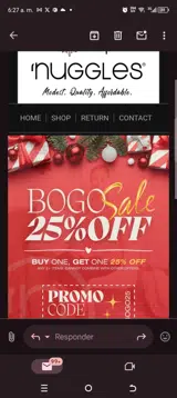 Bogo25 coupon verification screenshot