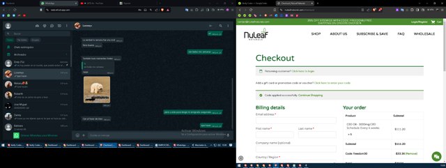 NuLeaf Naturals checkout page showing NuLeaf Naturals coupon code box | Screenshot taken by SimplyCodes community member on Jun 28, 2024
