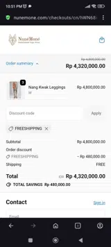 FREESHIPPING coupon verification screenshot