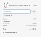 10SPECIAL coupon verification screenshot