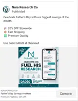NURA Peptides coupon verification screenshot