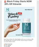 NURA Peptides coupon verification screenshot