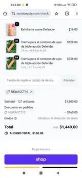 NEWACCT10 coupon verification screenshot