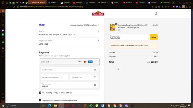 Nurish by Nature Made checkout page showing Nurish by Nature Made promo code box | Screenshot taken by SimplyCodes community member on Sep 16, 2025