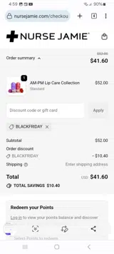 BLACKFRIDAY coupon verification screenshot