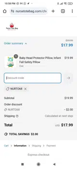 NURTO68 coupon verification screenshot