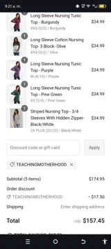 Nursing Queen coupon verification screenshot