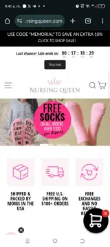 Nursing Queen coupon verification screenshot