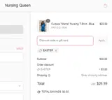 Nursing Queen coupon verification screenshot