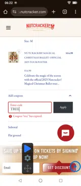 TREE coupon verification screenshot