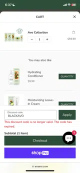TAKE10 coupon verification screenshot