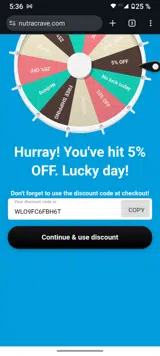 WLO9FC6FBH6T coupon verification screenshot