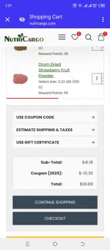 2025 coupon verification screenshot