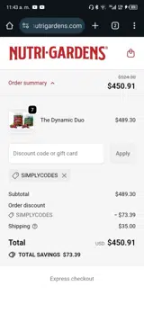 SIMPLYCODES coupon verification screenshot