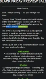 BlackFriday25 coupon verification screenshot
