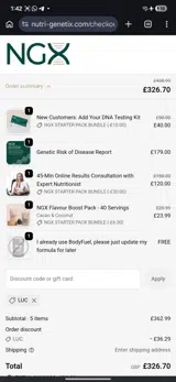 LUC coupon verification screenshot