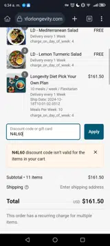N4L60 coupon verification screenshot