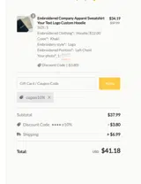 welcome coupon verification screenshot
