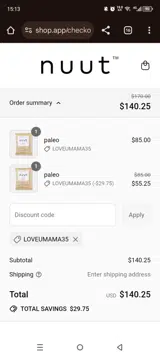 Loveumama35 coupon verification screenshot