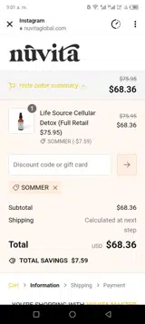 Sommer coupon verification screenshot