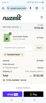 Trainwithkait coupon verification screenshot