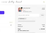 Never Fully Dressed US coupon verification screenshot