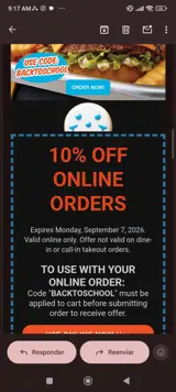 Never Fully Dressed US coupon verification screenshot