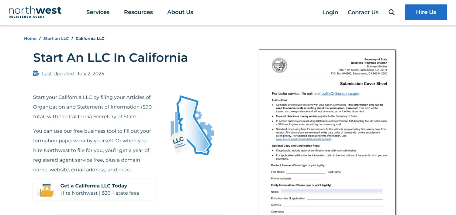 Northwest Registered Agent coupon code screenshot showing code Save10 applied at Northwest Registered Agent checkout page. Uploaded by SimplyCodes community member HoneyJean on Jul 9, 2025
