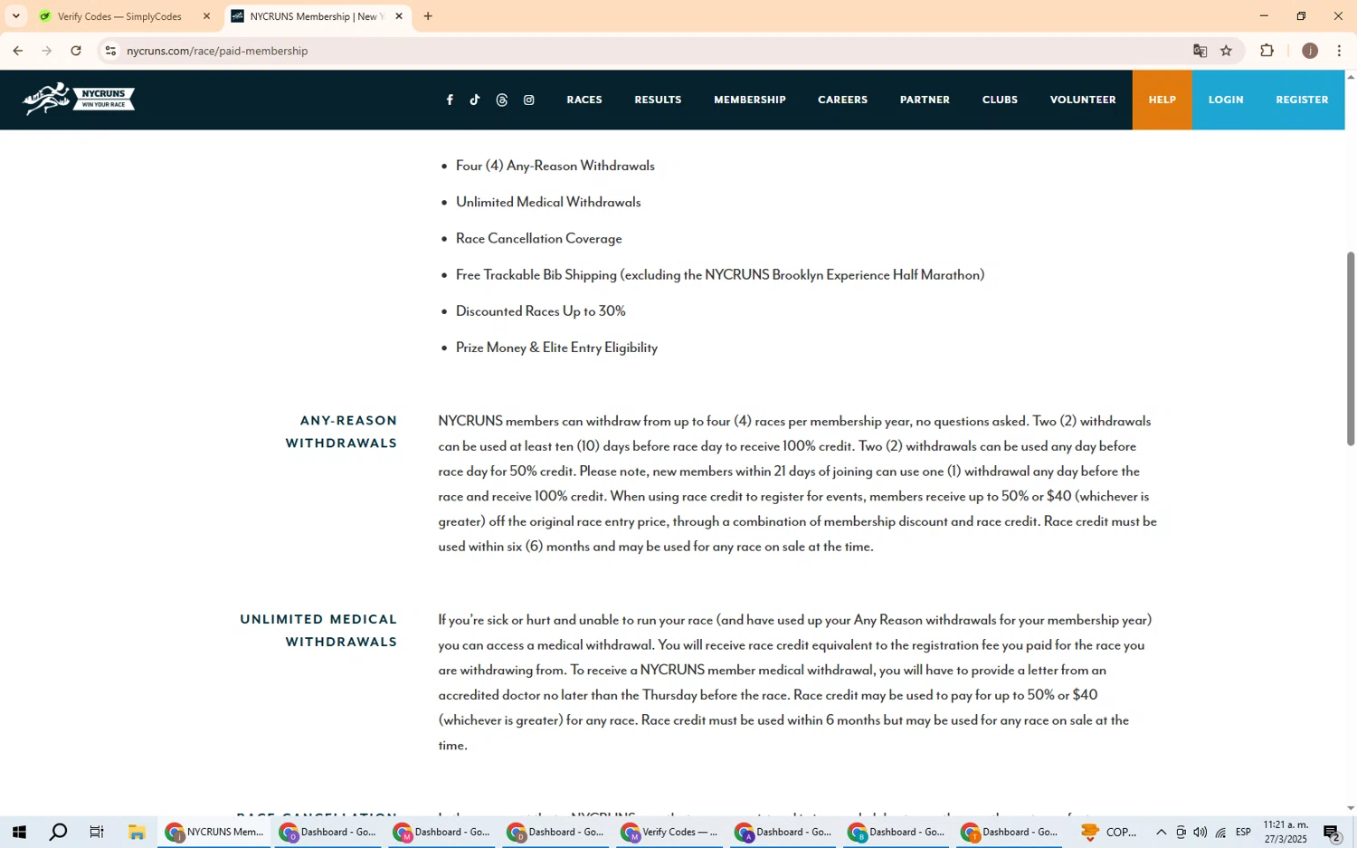 NYCRUNS discount code screenshot showing code BK10 applied at NYCRUNS checkout page. Uploaded by SimplyCodes community member GoldChaser6000 on Mar 27, 2025
