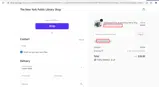 NYPL Shop coupon verification screenshot