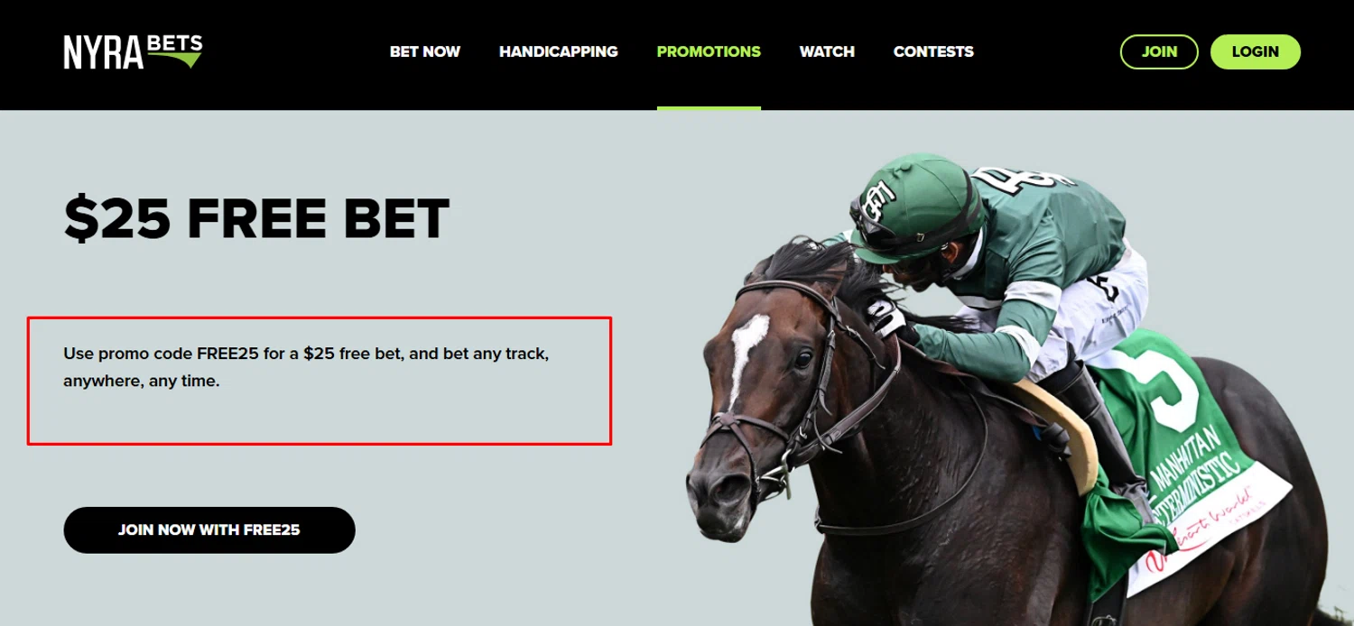 NYRA Bets promo code screenshot showing code FREE25 applied at NYRA Bets checkout page. Uploaded by SimplyCodes community member PaulSkenes on Jun 15, 2026