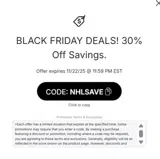 NHLSAVE coupon verification screenshot