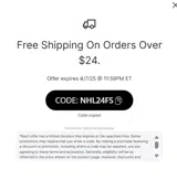 NHL24FS coupon verification screenshot