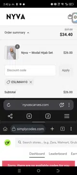 ESLIMAH10 coupon verification screenshot