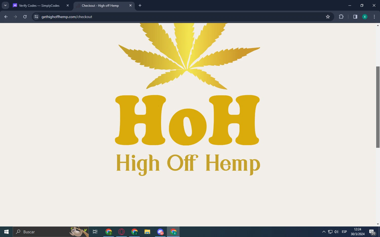 Oak & Eden checkout page showing Oak & Eden promo code box | Screenshot taken by SimplyCodes community member on May 8, 2024