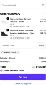 Oak & Hyde coupon verification screenshot