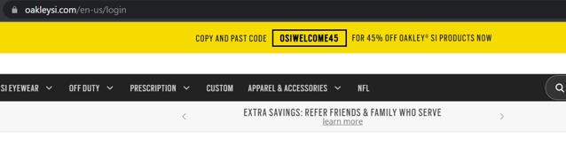 Oakley Standard Issue checkout page showing Oakley Standard Issue promo code box | Screenshot taken by SimplyCodes community member on Oct 26, 2021