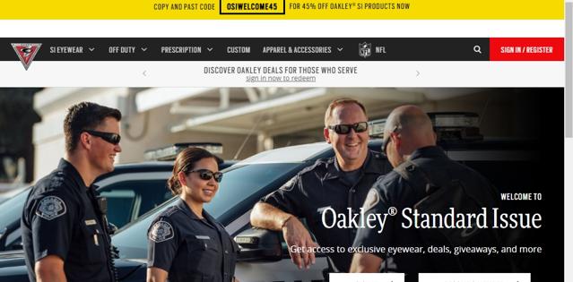 Oakley Standard Issue checkout page showing Oakley Standard Issue promo code box | Screenshot taken by SimplyCodes community member on Sep 14, 2021