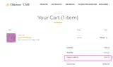 CME30 coupon verification screenshot