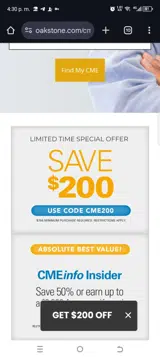 Cme200 coupon verification screenshot