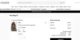 Oasis Clothing coupon verification screenshot