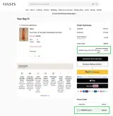Oasis Clothing coupon verification screenshot